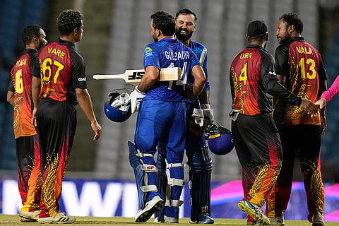 Afghanistan's Gulbadin Naib and Mohammad Nabi
